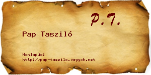 Pap Tasziló névjegykártya